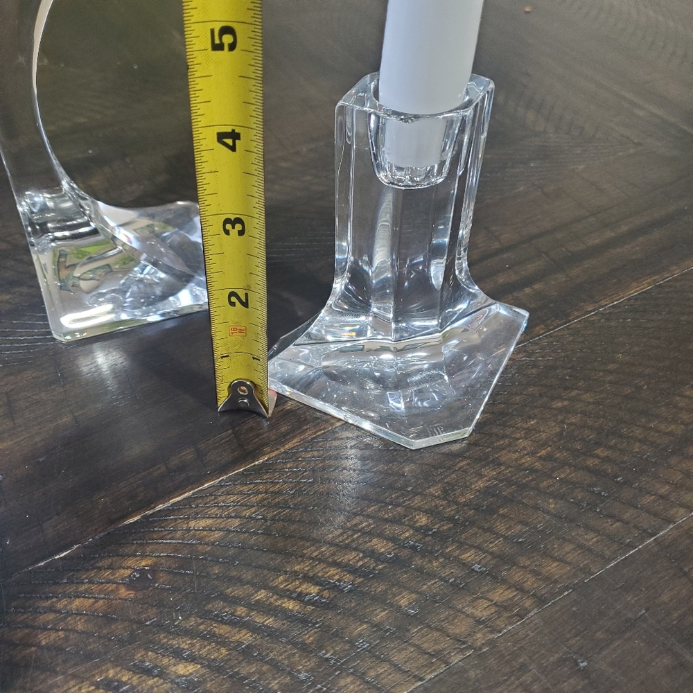 Vtg Josef Riedel Crystal Candlesticks by Riedel Austria 1970s Vintage - Picture 3 of 6